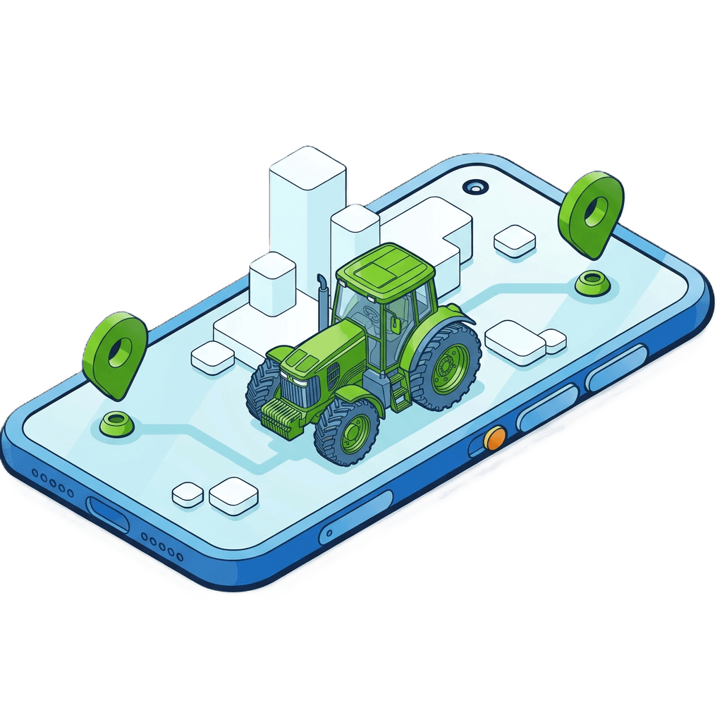 Illustration of biomass transport and tracking logistics